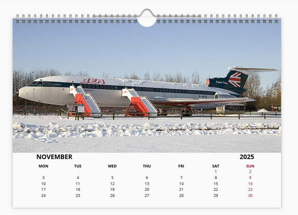 BEA BRITISH EUROPEAN AIRWAYS 2025 Tribute Calendar A4 WALL Calendar