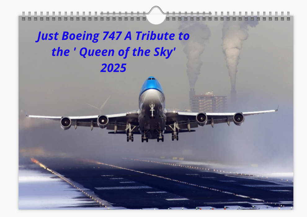 BOEING 747 2025 Tribute Calendar A4 WALL Calendar