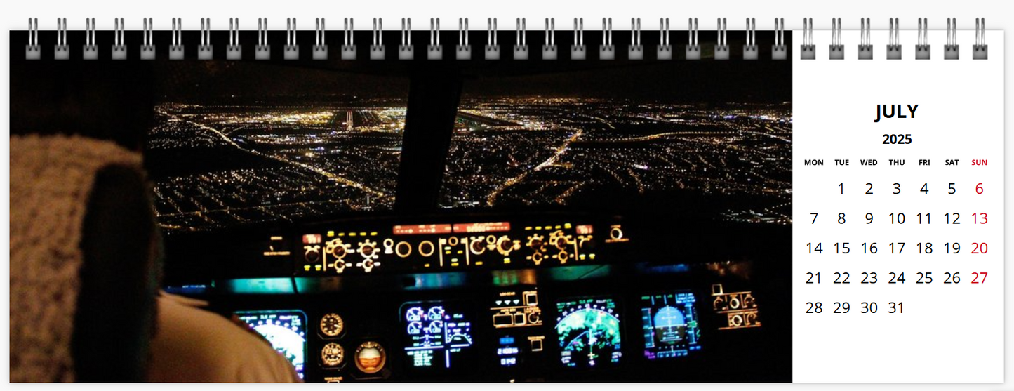 AIRBUS A380 2025 Tribute Calendar DESK Calendar A4 Landscape