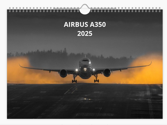 AIRBUS A350 2025 Tribute Calendar A4 WALL Calendar