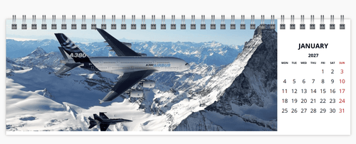 AIRBUS A380 2027 Tribute Desk Calendar