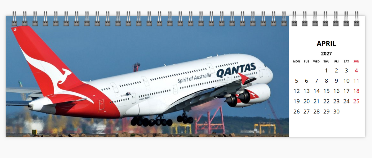 AIRBUS A380 2027 Tribute Desk Calendar