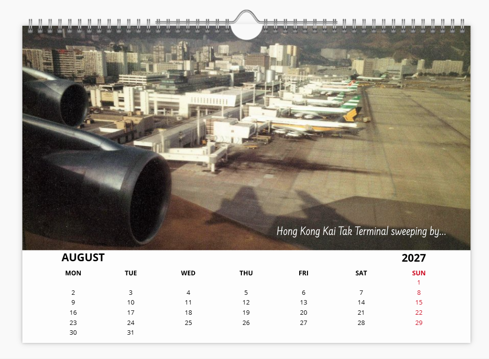British Airways Boeing 747 2027 Tribute Calendar A4 WALL Calendar