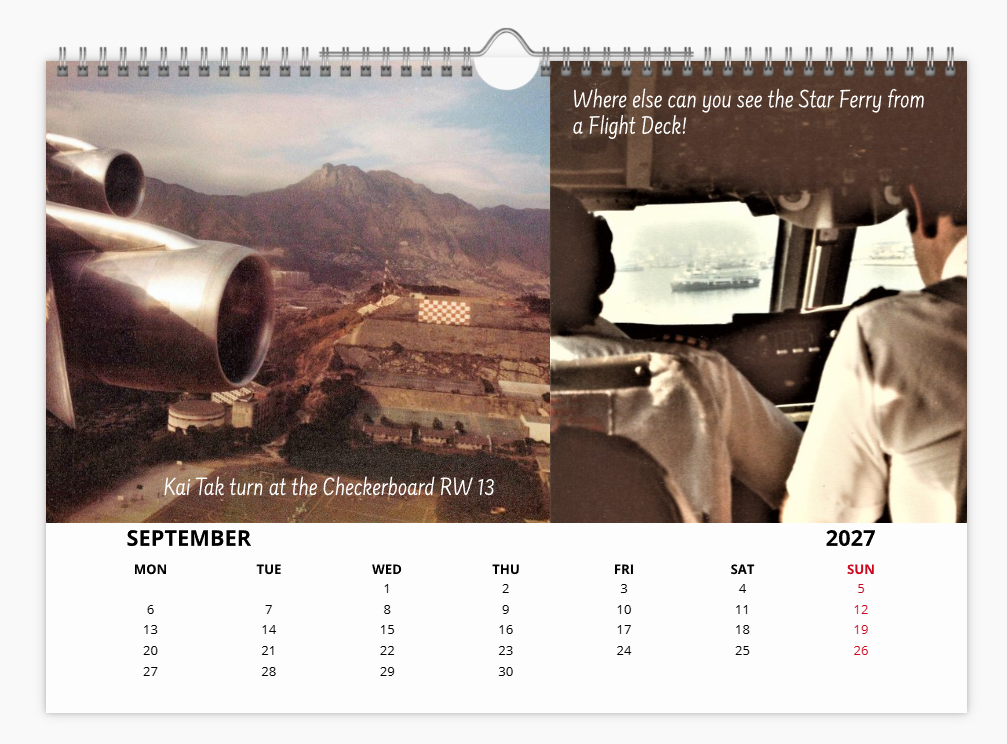 British Airways Boeing 747 2027 Tribute Calendar A4 WALL Calendar