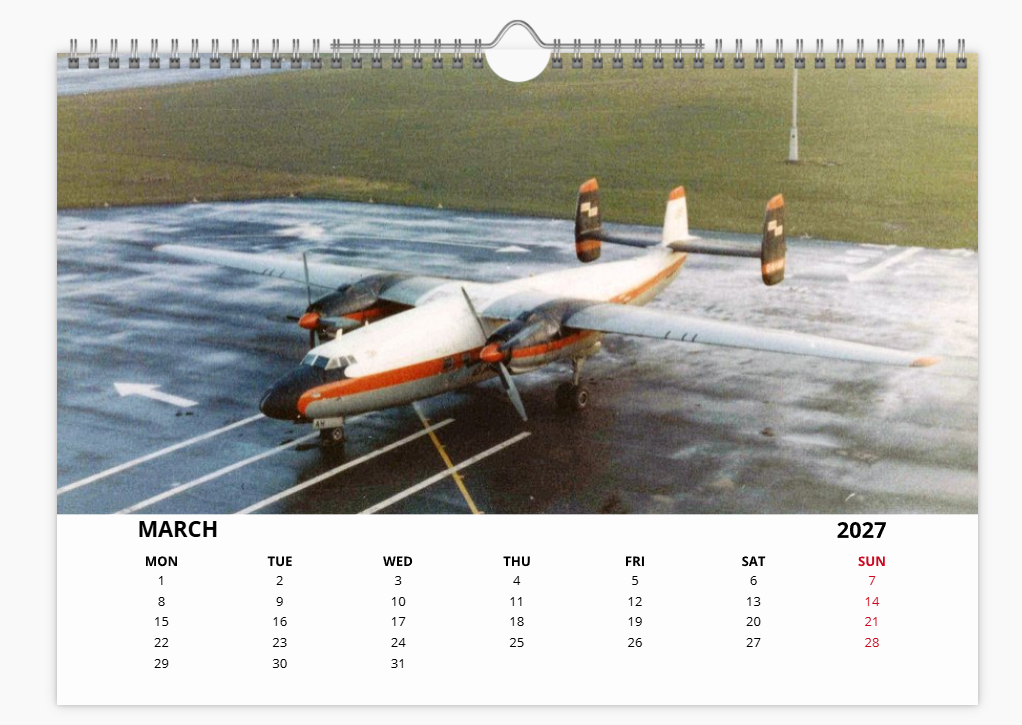DAN AIR LONDON 2027 Tribute Calendar A4 WALL Calendar