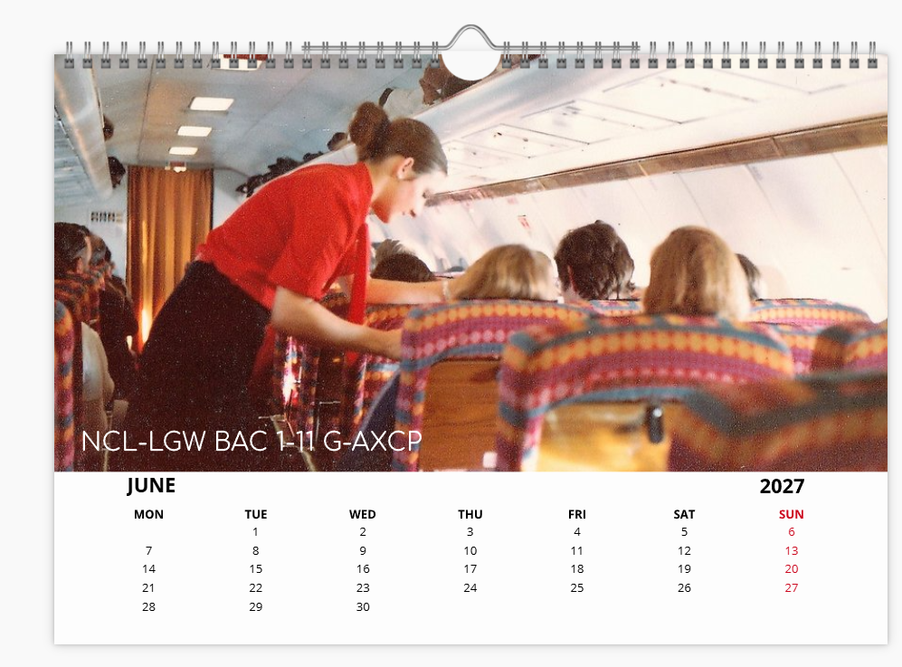 DAN AIR LONDON 2027 Tribute Calendar A4 WALL Calendar