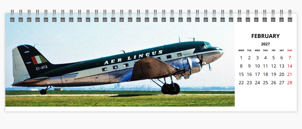 Aer Lingus 2027 Tribute Desk Calendar