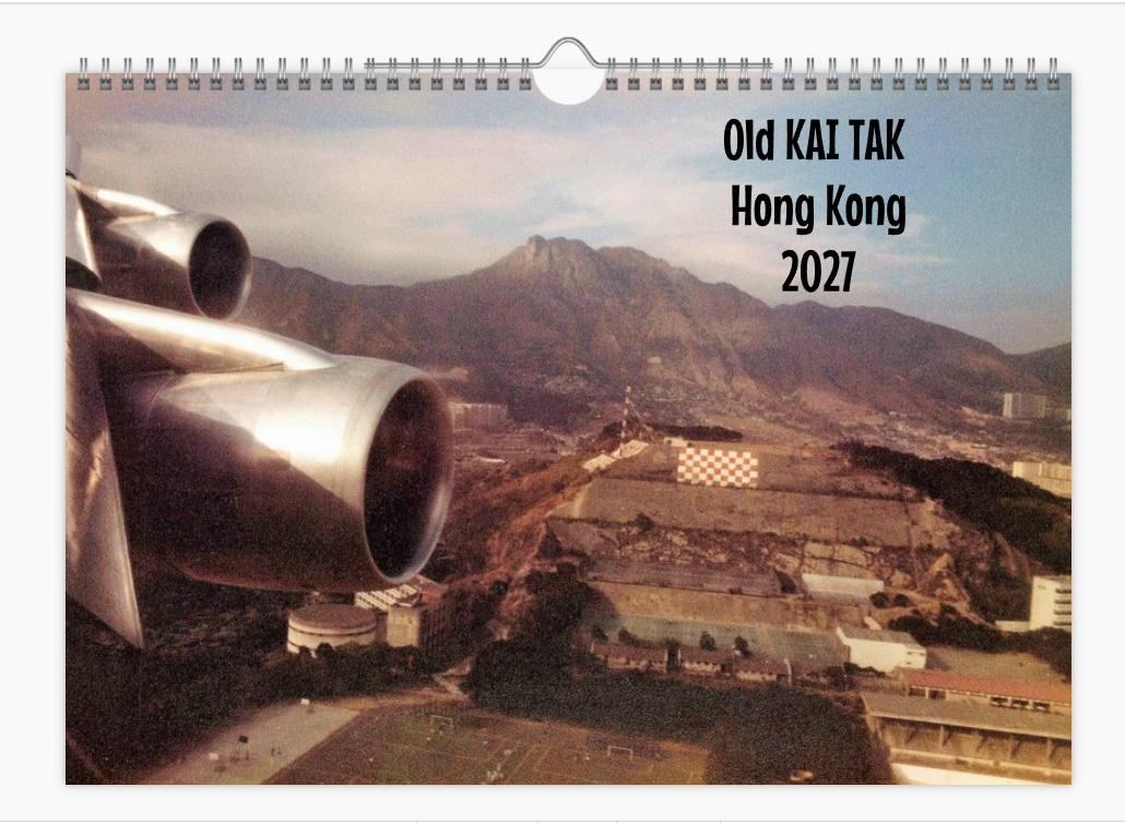 HONG KONG KAI TAK AIRPORT TRIBUTE 2027 Calendar A4 WALL Calendar