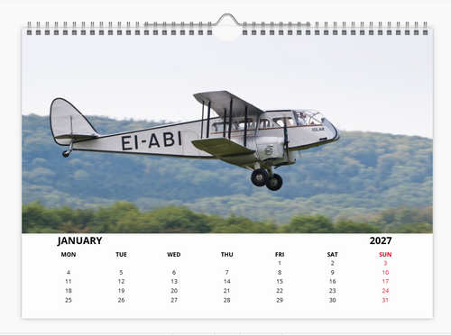 Aer Lingus 2027 Tribute A4 Wall Calendar