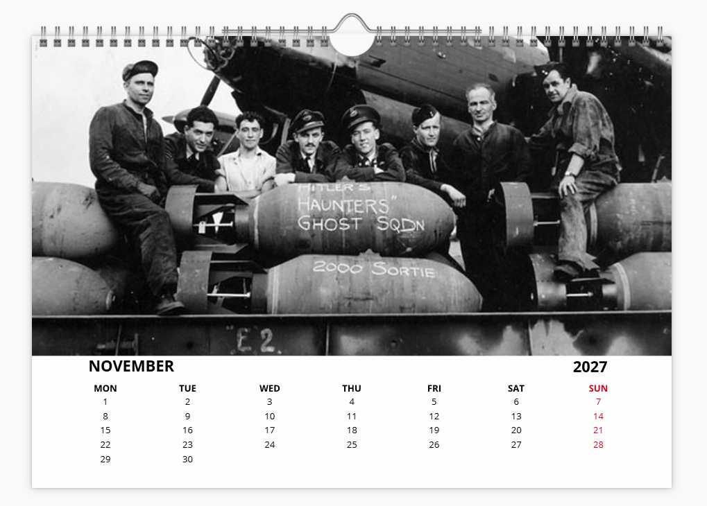 AVRO LANCASTER RAF BOMBER 2027 Aircraft Tribute Calendar A4 WALL Calendar
