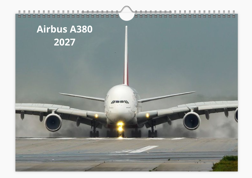 AIRBUS A380 2027 Tribute A4 Wall Calendar