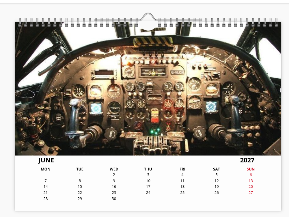 AVRO VULCAN RAF BOMBER 2027 Calendar A4 WALL Calendar