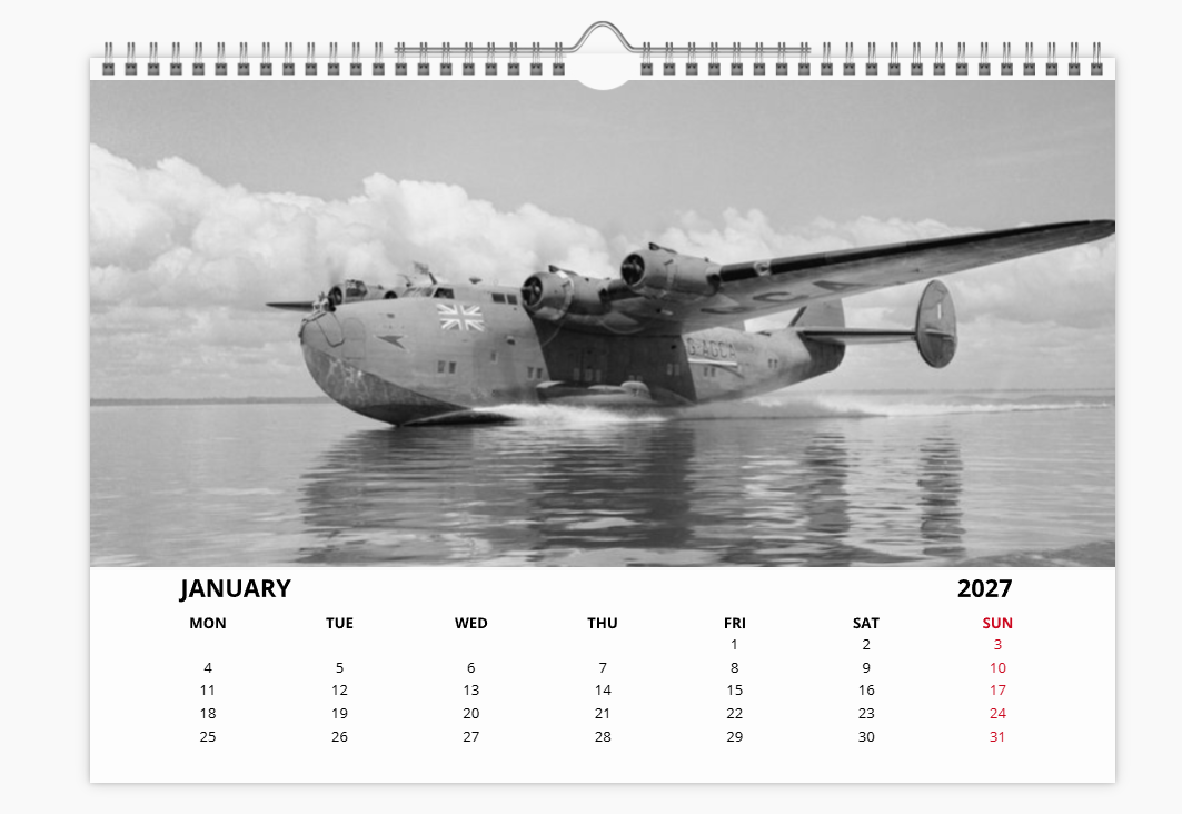 BOAC BRITISH OVERSEAS AIRWAYS CORPORATION 2027 Tribute Calendar A4 WALL Calendar