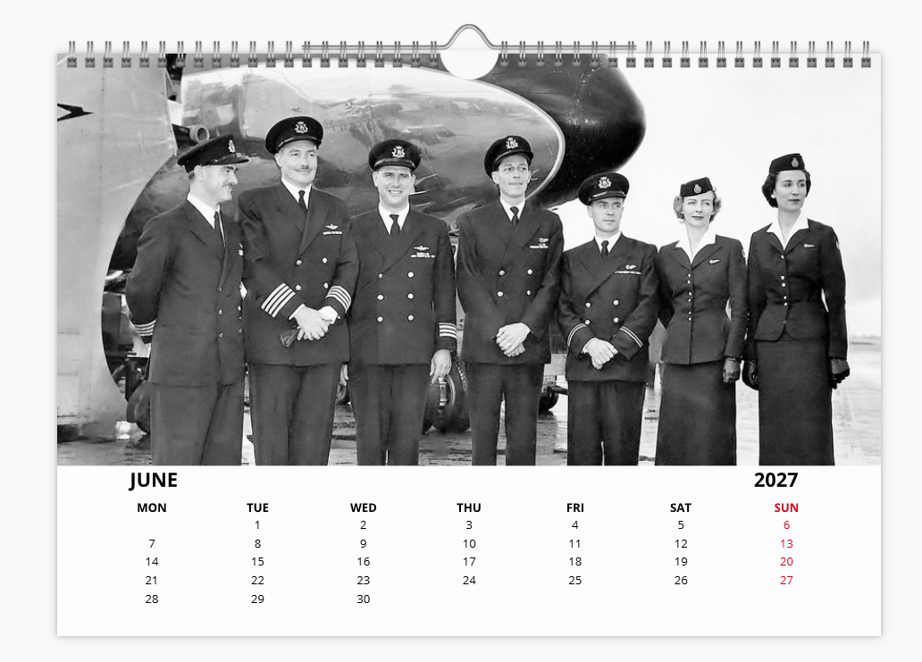 BOAC BRITISH OVERSEAS AIRWAYS CORPORATION 2027 Tribute Calendar A4 WALL Calendar