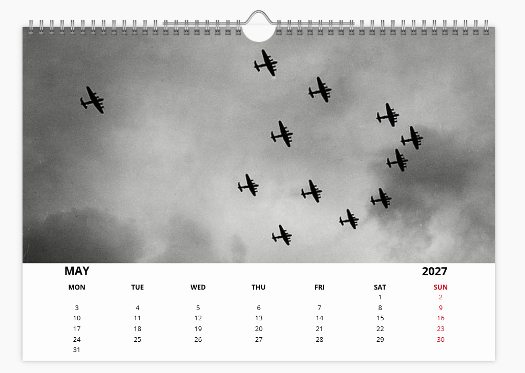 AVRO LANCASTER RAF BOMBER 2027 Aircraft Tribute Calendar A4 WALL Calendar