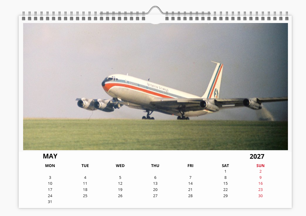 BRITANNIA AIRWAYS 2027 Tribute Calendar A4 WALL Calendar