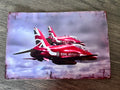 RAF RED ARROWS HS HAWK Fighter Jet Metal Wall Plaque