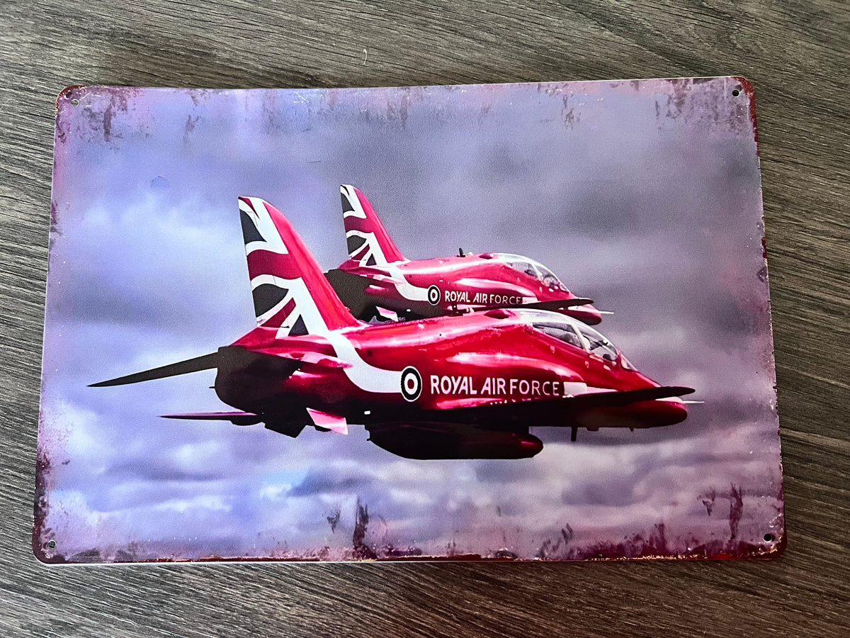 RAF RED ARROWS HS HAWK Fighter Jet Metal Wall Plaque