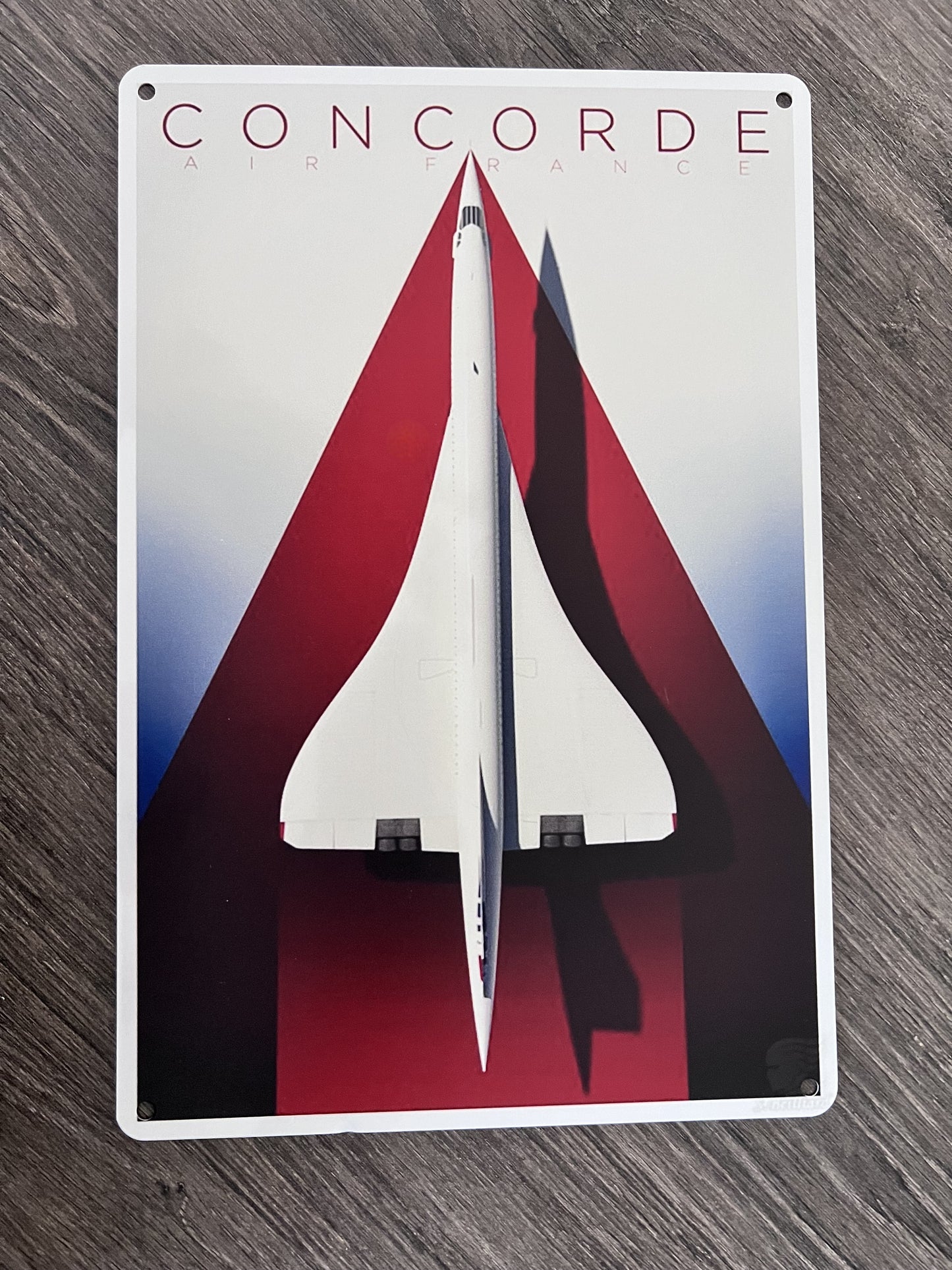 AIR FRANCE CONCORDE Aircraft Metal Wall Picture Plaque 30x20cm 12x8"