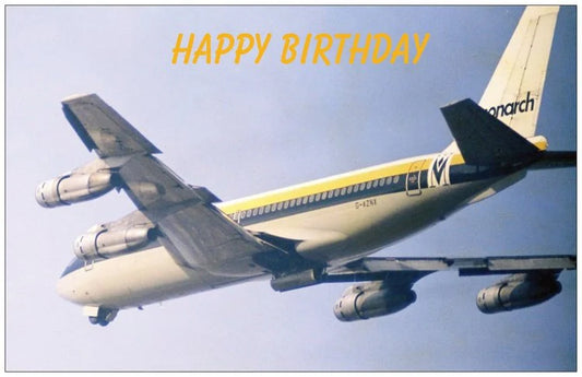 Monarch Airlines Boeing 720B Birthday Card