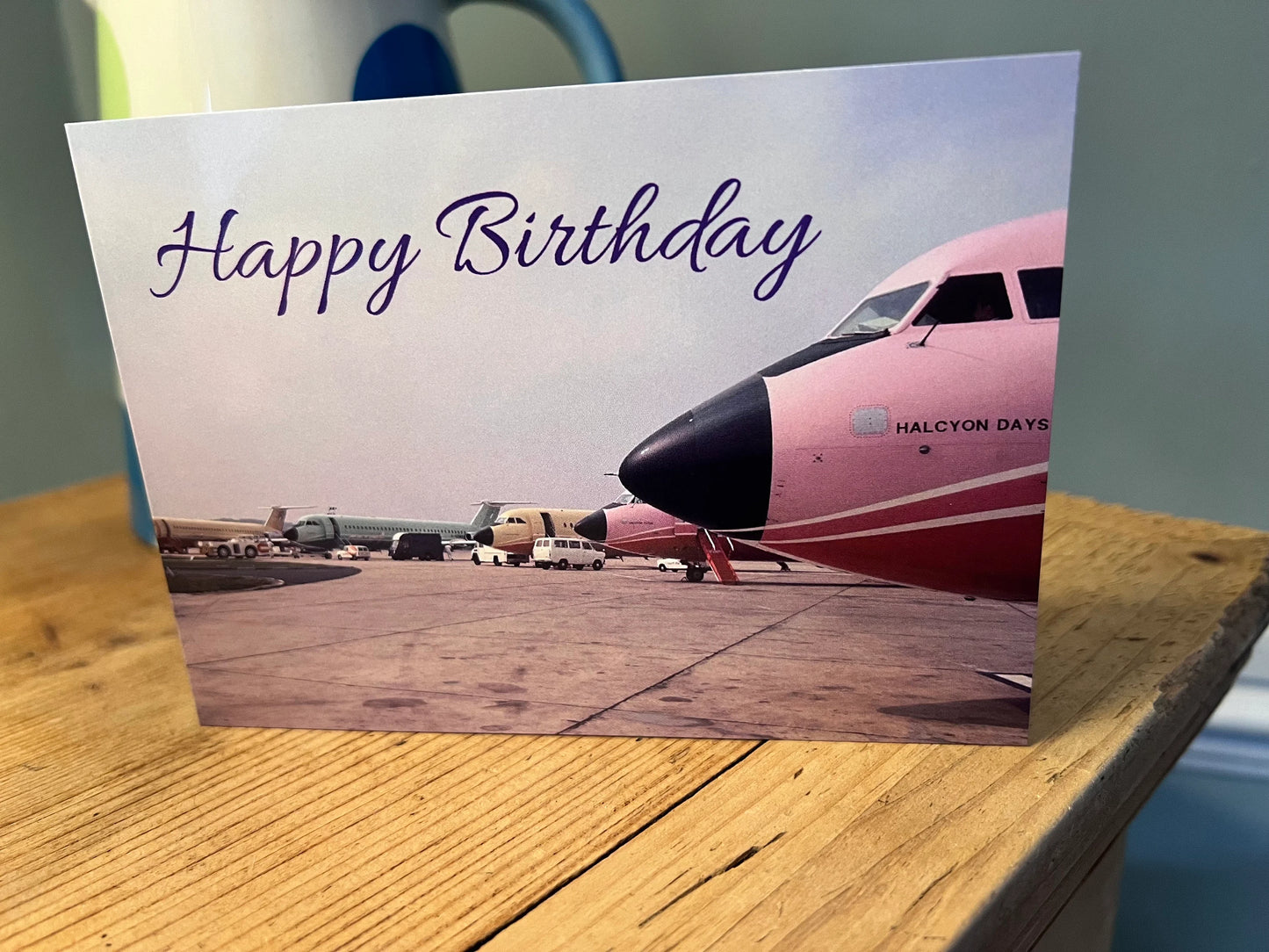 Court Line Aviation BAC 111 Line-up Luton Birthday Card