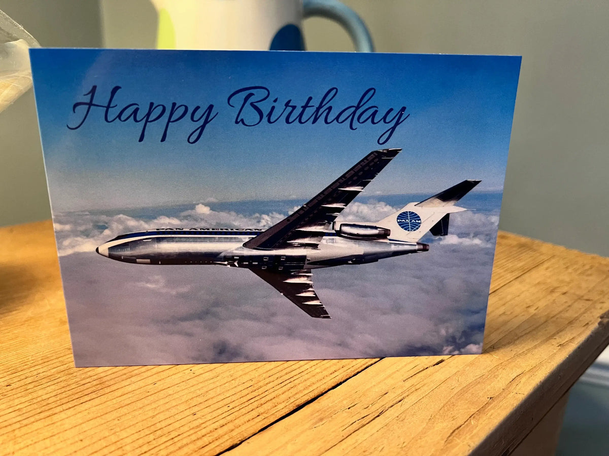 PAN AM Pan American World Airways Boeing 727 Birthday Card