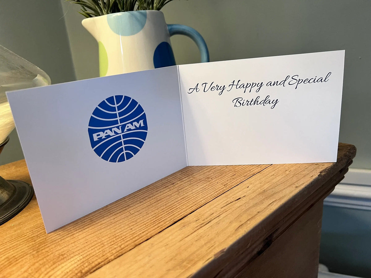PAN AM Pan American World Airways Boeing 727 Birthday Card