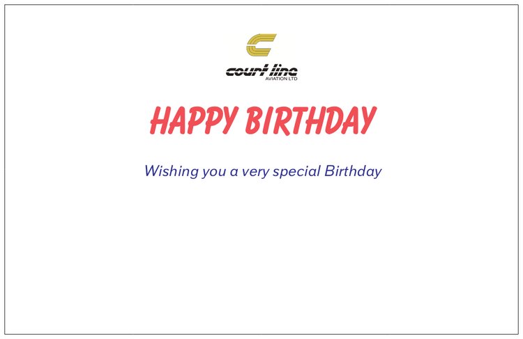 Court Line Aviation BAC 111 G-AXMG Birthday Card