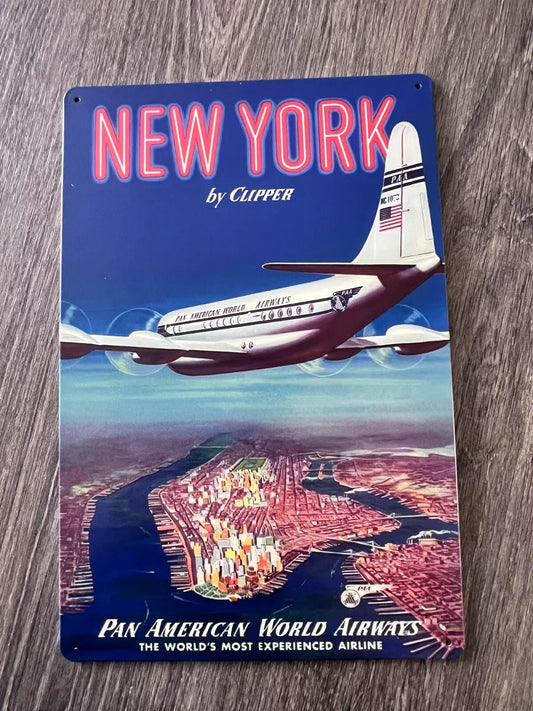 PAN AM Pan American World Airways Clipper to the Caribbean Aircraft Metal Wall Picture Plaque 30x20cm 12x8" (Copy)