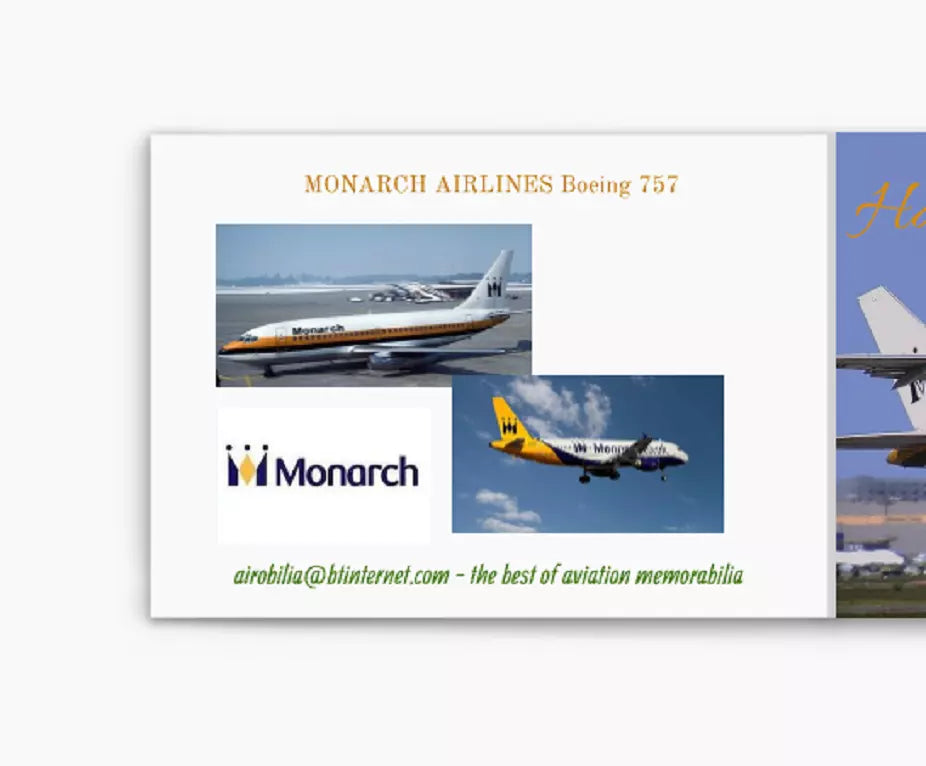Monarch Airlines Boeing 757 Birthday Card